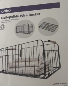 New in box collapsible basket for storage all shopping