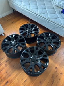 Ford Ranger Wildtrak alloy black rims with 2 x AT tyres