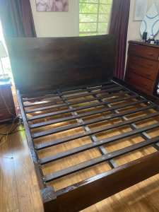 Recycled Hardwood King Bed Frame