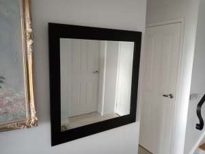 Mirror in solid wood frame 85x81 cm Good condition