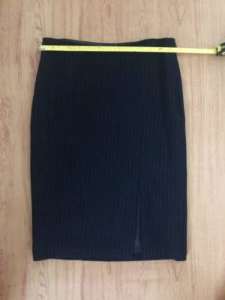 As New Jigsaw Womens Black Skirt Size 6 Front Split A-line