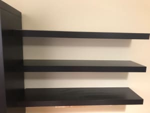 IKEA Storage Unit and Lack Shelves (Black)