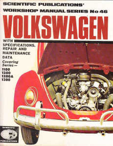VW VOLKSWAGEN  *****1100 1200 SERVICE  WORKSHOP  MANUAL TO 1968