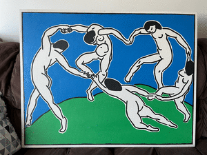 Matisse Rendition of Dance - hand painted acrylic on canvas