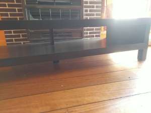 Black coffee table/tv unit - 1.5m long