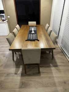 8seater dining table and chairs 
