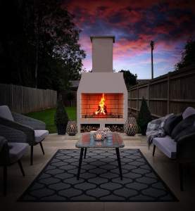 END OF SEASON CLEARANCE - Ochre Perisher Outdoor Fireplace Barbeque