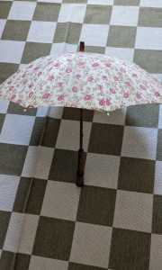 Vintage 1920s French umbrella/parasol cloth material