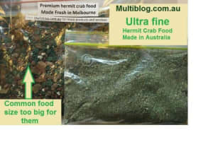 First in Australia / World Ultra fine Hermit Crab food