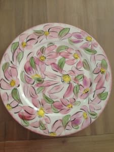 Vintage Round pink party plate/ cake plate
