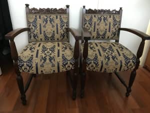 *** ANTIQUE SOLID TIMBER CHAIRS ***