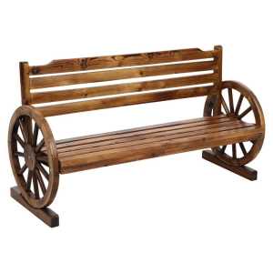 Gardeon Outdoor Garden Bench Wooden 3 Seat Wagon Chair Lounge Patio F
