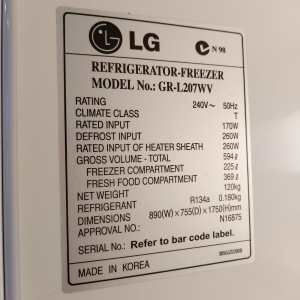 Wanted: Brilliant LG fridge freezer 594 litre