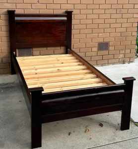 beautiful single bed and mattress, $160
