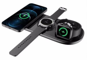 NEW TEQ 15W Max 5-in-1 Fast Wireless Charging for Apple Watch AirPod