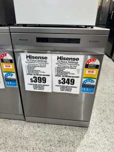 Hisense 60cm 15 Place Settings Freestanding Dishwasher (HSCM15FS) 