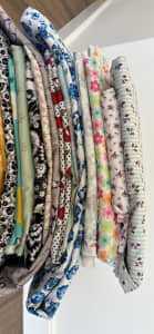 Huge stack of quilting fabric