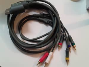 XBOX 360 Component HD AV cable RCA 6 connectors