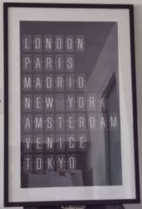 City framed poster - London, Paris, New York .......