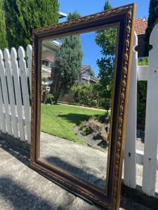 Vintage Framed Mirror Large