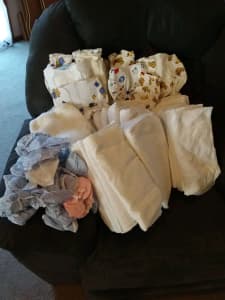 Terry Towelling Nappies with Plastics and Some with Material Pvc .