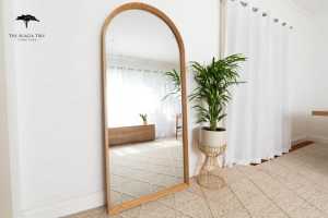 Ingrid Arch Full Length American Oak Mirror - BRAND NEW