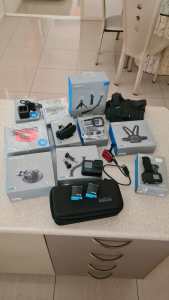 GoPro Hero 10 Black with many accessories 