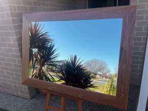 Large Mirror Wide Spotted Gum Aust Hardwood Frame 140x100cm