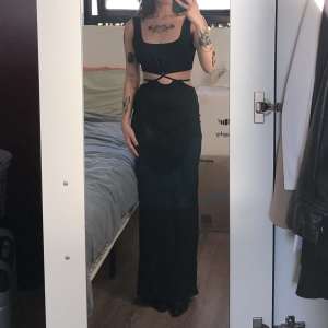 Black Cutout Tieback Maxi Dress Size 6