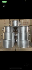 Iron pan and aluminium pot. 