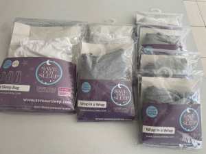 Save our sleep Tizzle Hall wrap and sleep bag bundle