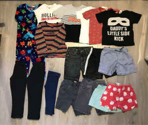 Boys summer and winter clothes bundle - 17 items (size 4)