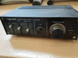 vintage Realistic MPA-35A Public Address Amplifier Mixer w/ phono in