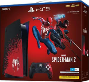 Spiderman ps5 console, controller