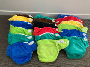 44x Cloth Nappies and 52x Inserts 