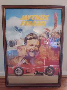 Rare Vintage Ferrari Professionally Framed Print