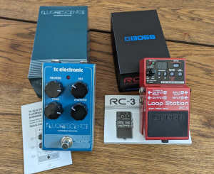 Boss RC3 Looper pedal and TC Fluorescence Reverb