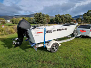 STACER 4.6m (15ft) RAMPAGE DINGY 2021 MODEL ONLY 5 HOURS since new