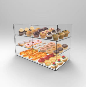 Deluxe Large Acrylic Perspex Cake Display Cabinet Bakery Muffin