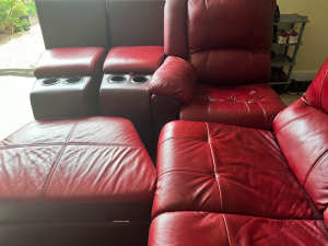 Sofa full set red for best price cash 