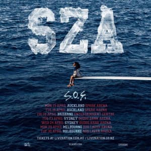 SZA Melbourne SOS Tour Tix - GA and Seated Guaranteed Order