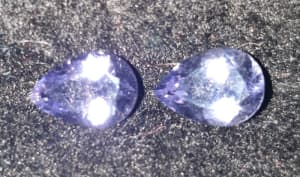 Pair Trichroic IOLITE Blueties, 2.95ct TOTAL, VS STUNNING Gems