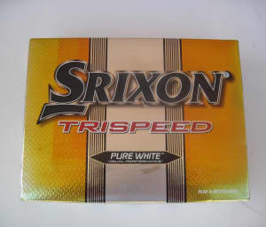 SRIXON TRISPEED PURE WHITE GOLF BALLS 12 PACK - NEW