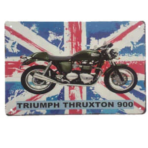 Triumph Thruxton 900 Sign British Motorcycle Bike Man Cave 30x20cm