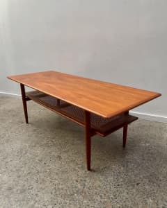 mid century modern PARKER COFFEE TABLE, 60s, restored