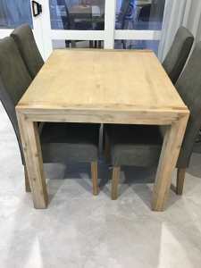 Dining table and chairs $350