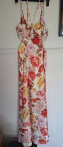 Satin floral dress - all about may brand