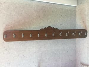 Shearers Shed Coat Rack with 12 double clothes/hat hooks