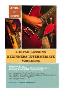 Guitar lessons for beginners and immediate level