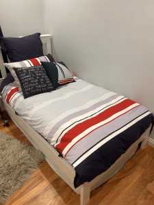 Single Timber Bed including Mattress